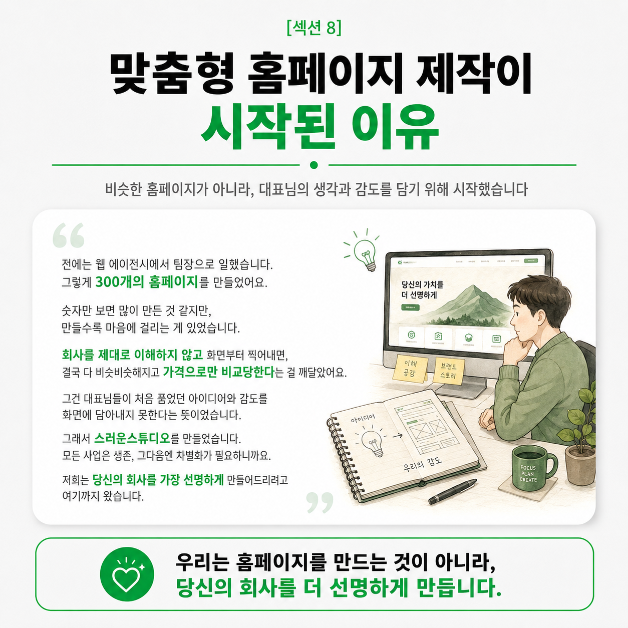 맞춤형 홈페이지 제작이 시작된 이유